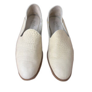 Pedro Garcia Slip On Loafers Leather Cream Women's Sz 5.5